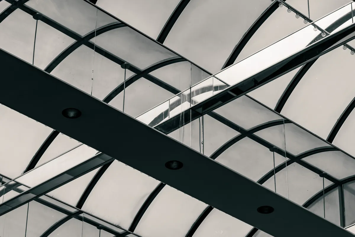 Intersecting architectural walkways